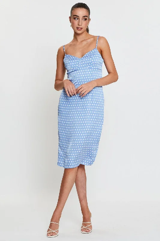 Shift Women Dress with a Simple and Classic Design for Everyday WearPolka Dot Midi Dress Sleeveless Evening Shift Women Dress with a Simple and Classic Design for Everyday WearPolka Dot Midi Dress Sleeveless Evening