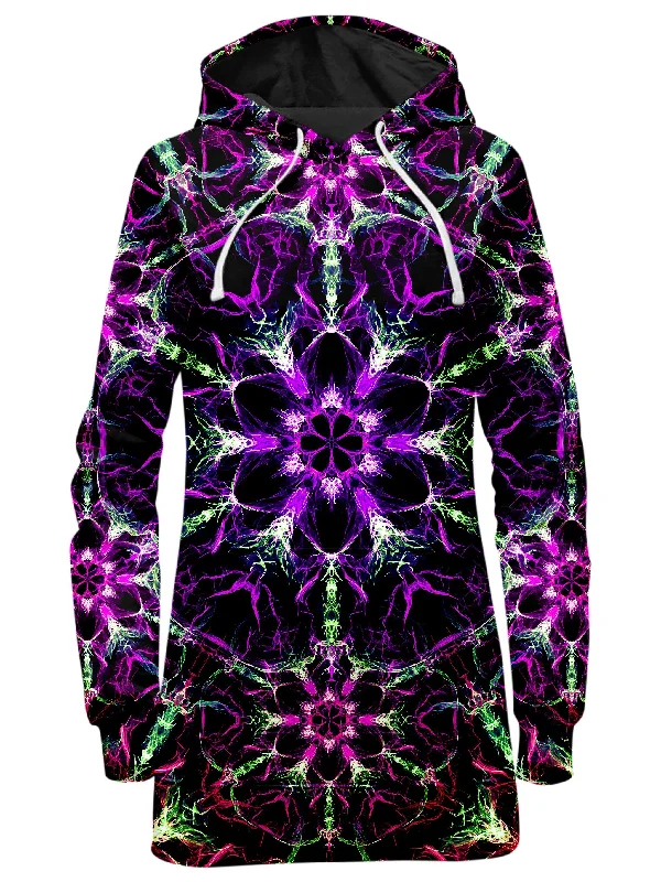 Women's long - sleeve cropped sweatshirt with ribbed cuffs for a snug fitPsyched Hoodie Dress