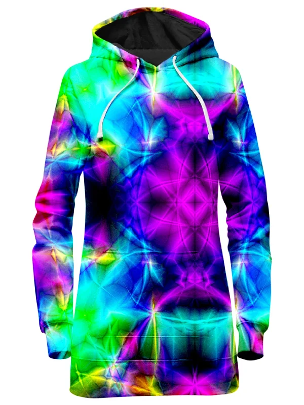 Women's graphic - printed sweatshirt featuring floral patterns for a feminine touchPsyched Mixed Dimension Hoodie Dress Women's graphic - printed sweatshirt featuring floral patterns for a feminine touchPsyched Mixed Dimension Hoodie Dress