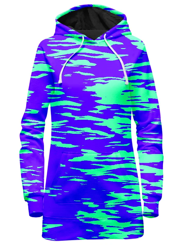 Women's cropped sweatshirt with a slogan graphic for a fun and expressive lookPurple Mint Rave Zebra Stripe Hoodie Dress Women's cropped sweatshirt with a slogan graphic for a fun and expressive lookPurple Mint Rave Zebra Stripe Hoodie Dress