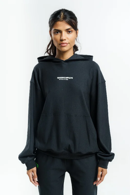 Women's hoodie with a glittery print for a glamorous and sparkly appearanceS3J024MI Organic Cotton & Bamboo Oversized Hoodie Women's hoodie with a glittery print for a glamorous and sparkly appearanceS3J024MI Organic Cotton & Bamboo Oversized Hoodie