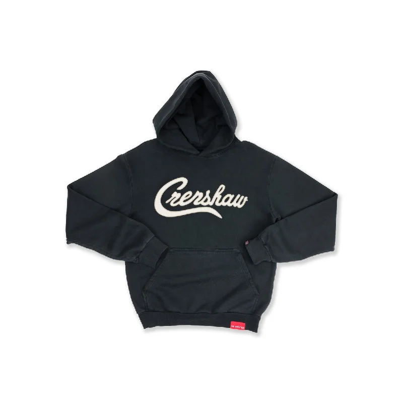 Women's zip - front sweatshirt with contrast stitching for a sporty aestheticSpecial Edition Vintage Twill Crenshaw Hoodie - Vintage Black/Cream Women's zip - front sweatshirt with contrast stitching for a sporty aestheticSpecial Edition Vintage Twill Crenshaw Hoodie - Vintage Black/Cream