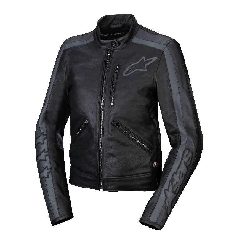 Women's cropped leather jackets with silver zippers for a punk - inspired outfitStella Dyno Leather Jacket Women's cropped leather jackets with silver zippers for a punk - inspired outfitStella Dyno Leather Jacket