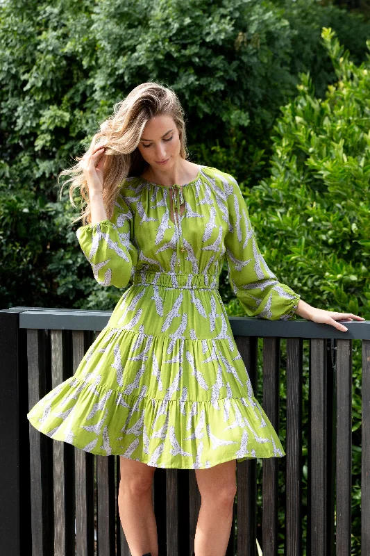 Plus Size Women Dress with a Flattering A - Line Cut for Comfort and StyleStella + Gemma Nova Fly High Pickle Plus Size Women Dress with a Flattering A - Line Cut for Comfort and StyleStella + Gemma Nova Fly High Pickle