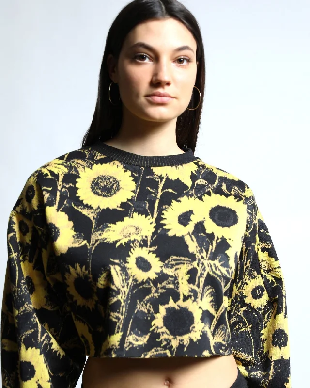 Women's color - block hoodie combining bold hues for a fashion - forward statementSunflower Hyper Reality Crop Top (FINAL SALE) Women's color - block hoodie combining bold hues for a fashion - forward statementSunflower Hyper Reality Crop Top (FINAL SALE)