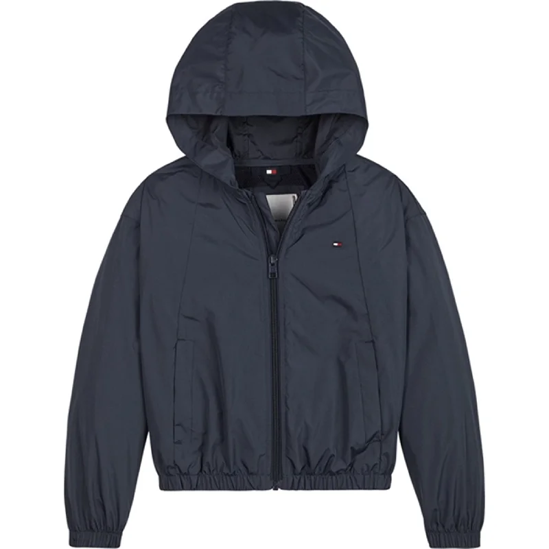 Women's cropped satin jackets in pastel shades for a glamorous evening outTommy Hilfiger Hero Taping Windbreaker Girls Jacket Twilight Navy Women's cropped satin jackets in pastel shades for a glamorous evening outTommy Hilfiger Hero Taping Windbreaker Girls Jacket Twilight Navy