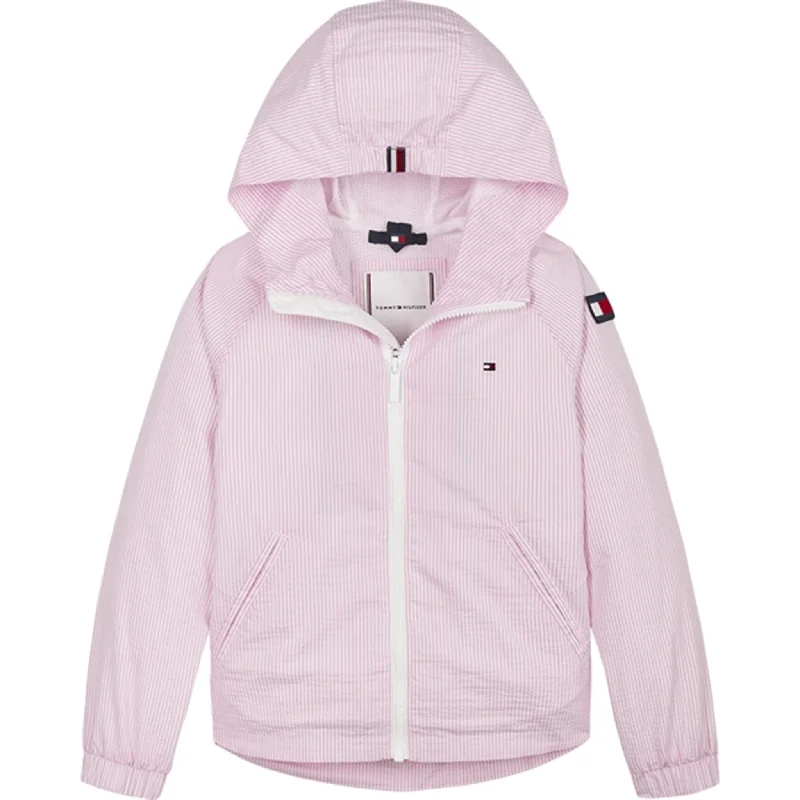 Women's cropped leather jackets with silver zippers for a punk - inspired outfitTommy Hilfiger Ithaca Stripe Jacket Pink/Ithaca Stripe Women's cropped leather jackets with silver zippers for a punk - inspired outfitTommy Hilfiger Ithaca Stripe Jacket Pink/Ithaca Stripe