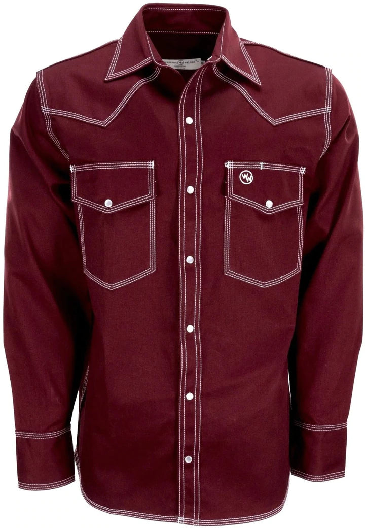 Burgundy/ White