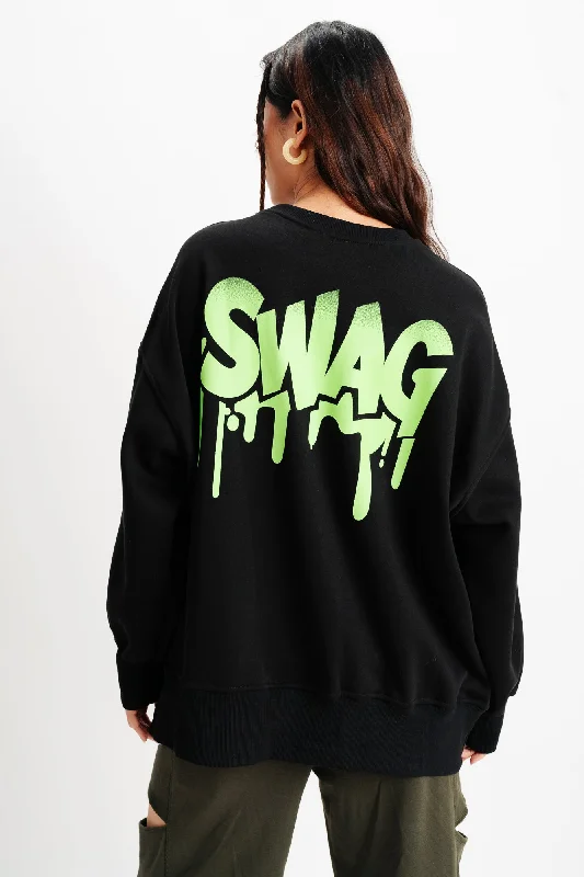 Women's cropped leather jackets with silver zippers for a punk - inspired outfitDropped Shoulder Neon Teddy Applique Sweatshirt Women's cropped leather jackets with silver zippers for a punk - inspired outfitDropped Shoulder Neon Teddy Applique Sweatshirt