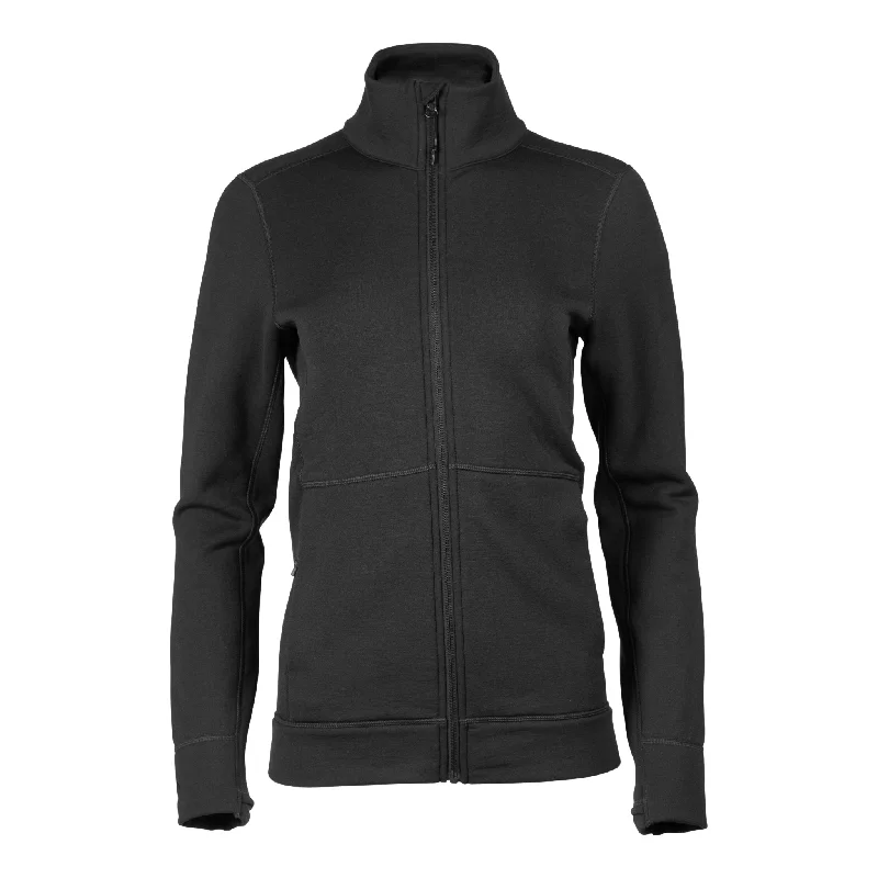 Women's cropped sweatshirt with a lace - trimmed hem for a romantic lookWomen's Ediza Fleece Merino Jacket Women's cropped sweatshirt with a lace - trimmed hem for a romantic lookWomen's Ediza Fleece Merino Jacket