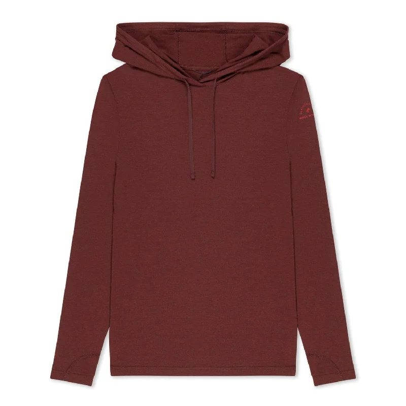 Women's hoodie with a kangaroo pocket and a pom - pom drawstring for added charmWomen's Solstice Lightweight Wool Hoodie Women's hoodie with a kangaroo pocket and a pom - pom drawstring for added charmWomen's Solstice Lightweight Wool Hoodie