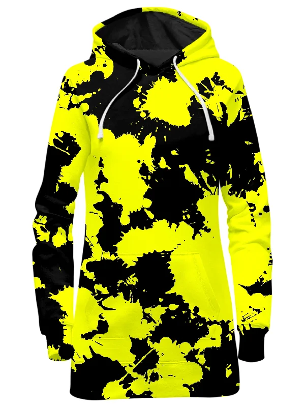 Women's zip - up sweatshirt in pastel blue for a soft and stylish outfitYellow and Black Paint Splatter Hoodie Dress Women's zip - up sweatshirt in pastel blue for a soft and stylish outfitYellow and Black Paint Splatter Hoodie Dress
