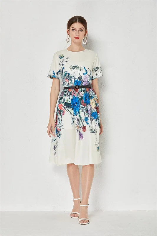 Ball Gown Women Dress with a Full Skirt for a Princess - like Look Ball Gown Women Dress with a Full Skirt for a Princess - like Look Black & Multicolor Print Day A-line Crewneck Short Sleeve Below Knee Dress Ball Gown Women Dress with a Full Skirt for a Princess - like Look Ball Gown Women Dress with a Full Skirt for a Princess - like Look Black & Multicolor Print Day A-line Crewneck Short Sleeve Below Knee Dress