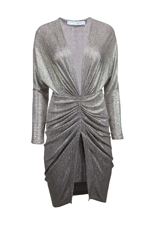Plus Size Women Dress with a Flattering A - Line Cut for Comfort and Style Plus Size Women Dress with a Flattering A - Line Cut for Comfort and Style IRO - Light Gold Metallic V-Neckline Dress Sz 4 Plus Size Women Dress with a Flattering A - Line Cut for Comfort and Style Plus Size Women Dress with a Flattering A - Line Cut for Comfort and Style IRO - Light Gold Metallic V-Neckline Dress Sz 4