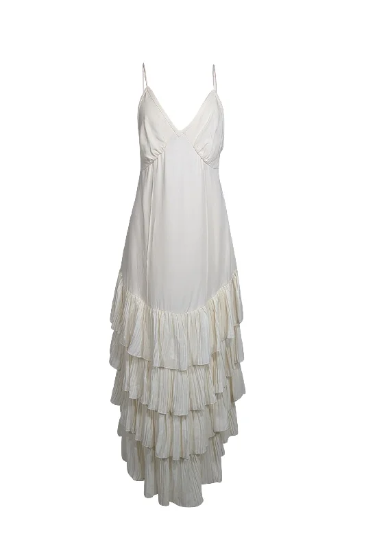 Sleeveless Women Dress in Bright Colors for Summer Parties Sleeveless Women Dress in Bright Colors for Summer Parties Khaite - Ivory Silk Ruffle Bottom Sleeveless Dress Sz 8 Sleeveless Women Dress in Bright Colors for Summer Parties Sleeveless Women Dress in Bright Colors for Summer Parties Khaite - Ivory Silk Ruffle Bottom Sleeveless Dress Sz 8