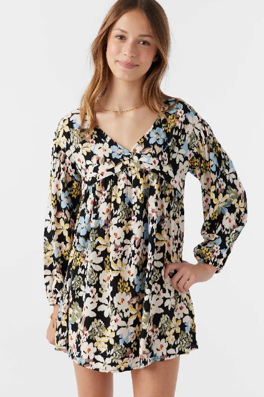 Halter Neck Women Dress to Show Off the Shoulders and Neckline Halter Neck Women Dress to Show Off the Shoulders and Neckline GIRL'S MARI CAMDEN FORAL LONG SLEEVE DRESS Halter Neck Women Dress to Show Off the Shoulders and Neckline Halter Neck Women Dress to Show Off the Shoulders and Neckline GIRL'S MARI CAMDEN FORAL LONG SLEEVE DRESS