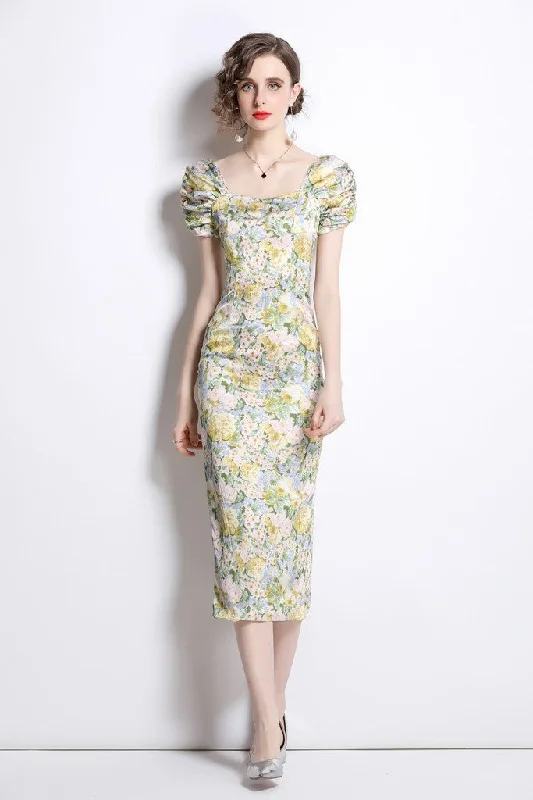Wrap - Style Women Dress with Adjustable Fit for All Body Types Wrap - Style Women Dress with Adjustable Fit for All Body Types Multicolor Day Bodycon Squareneck Short Sleeve Maxi Dress Wrap - Style Women Dress with Adjustable Fit for All Body Types Wrap - Style Women Dress with Adjustable Fit for All Body Types Multicolor Day Bodycon Squareneck Short Sleeve Maxi Dress