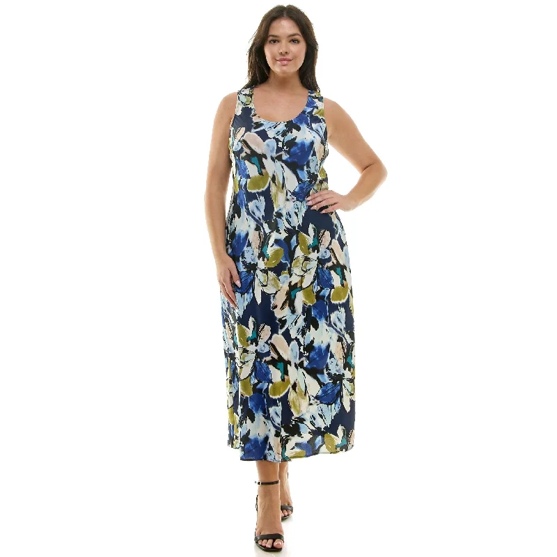Lace - Embellished Women Dress for an Elegant and Sophisticated Appearance Lace - Embellished Women Dress for an Elegant and Sophisticated Appearance Navy Floral Sleeveless Midi Dress - Plus Lace - Embellished Women Dress for an Elegant and Sophisticated Appearance Lace - Embellished Women Dress for an Elegant and Sophisticated Appearance Navy Floral Sleeveless Midi Dress - Plus
