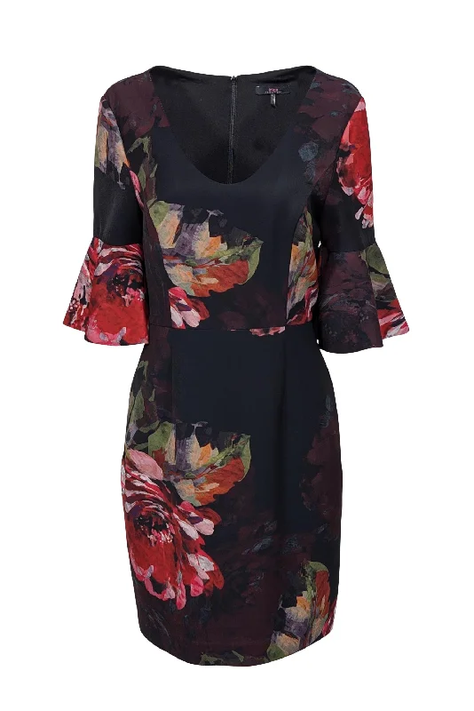Strapless Women Dress with a Built - in Bra for Comfort and Support Strapless Women Dress with a Built - in Bra for Comfort and Support Trina Turk - Black w/ Red Floral Print Bell Sleeve Dress Sz 10 Strapless Women Dress with a Built - in Bra for Comfort and Support Strapless Women Dress with a Built - in Bra for Comfort and Support Trina Turk - Black w/ Red Floral Print Bell Sleeve Dress Sz 10