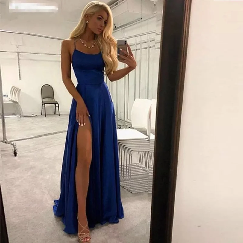 Maxi dresses with embroidered floral motifs for a unique designFashionSierra - Royal Blue Split Prom Dresses Maxi dresses with embroidered floral motifs for a unique designFashionSierra - Royal Blue Split Prom Dresses