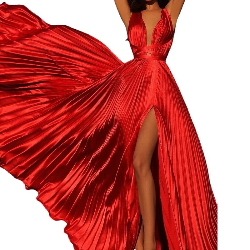 Maxi dresses with cold - shoulder cutouts for a trendy lookFashionSierra - Spring Summer Strap Sleeveless V Neck High Waist Prom Dresses Maxi dresses with cold - shoulder cutouts for a trendy lookFashionSierra - Spring Summer Strap Sleeveless V Neck High Waist Prom Dresses