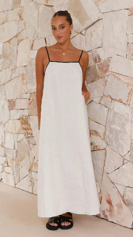 Maxi dresses with one - shoulder designs for a stylish and asymmetric lookSail Away Contrast Dress - Beige Maxi dresses with one - shoulder designs for a stylish and asymmetric lookSail Away Contrast Dress - Beige