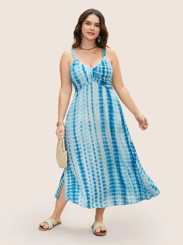 Printed maxi dresses with abstract patterns for an artistic lookTie Dye Split Hem Maxi Cami Dress Printed maxi dresses with abstract patterns for an artistic lookTie Dye Split Hem Maxi Cami Dress
