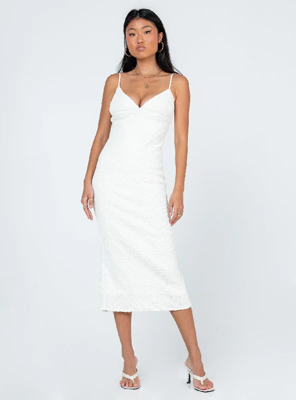 Midi dresses with halter necks for a stylish and comfortable optionChar Midi Dress White Midi dresses with halter necks for a stylish and comfortable optionChar Midi Dress White