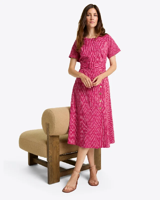 Midi dresses with keyhole backs for a flirty and unexpected detailCharlotte Wrap Dress in Textured Stripe Midi dresses with keyhole backs for a flirty and unexpected detailCharlotte Wrap Dress in Textured Stripe