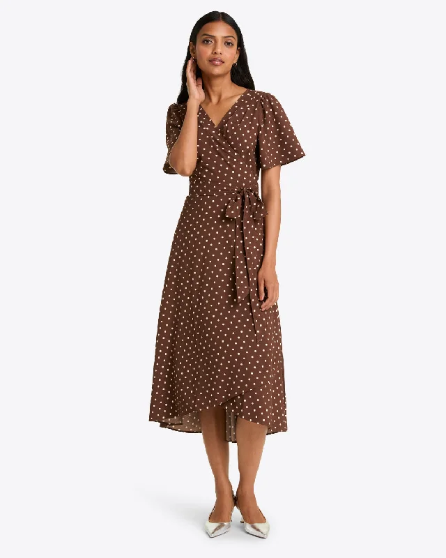 Midi dresses with polka dot prints for a playful summer outfitGigi Wrap Dress in Matte Satin Midi dresses with polka dot prints for a playful summer outfitGigi Wrap Dress in Matte Satin