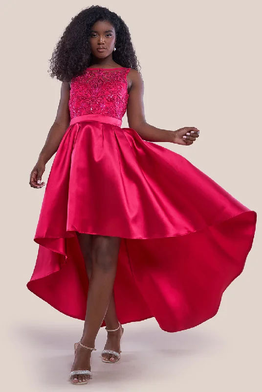 Midi dresses with polka dot prints for a playful summer outfitGoddiva Sequin & Satin Dipped Hem Midi - Hot Pink Midi dresses with polka dot prints for a playful summer outfitGoddiva Sequin & Satin Dipped Hem Midi - Hot Pink