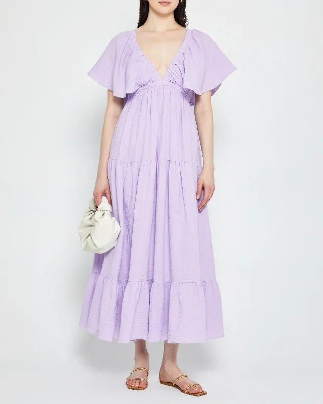 Midi dresses with embroidered accents for a unique and detailed designHanson Dress