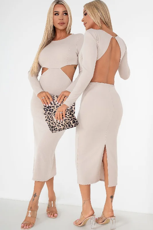 Midi dresses with animal prints for a bold and confident appearanceRachida Stone Cut Out Midi Dress Midi dresses with animal prints for a bold and confident appearanceRachida Stone Cut Out Midi Dress
