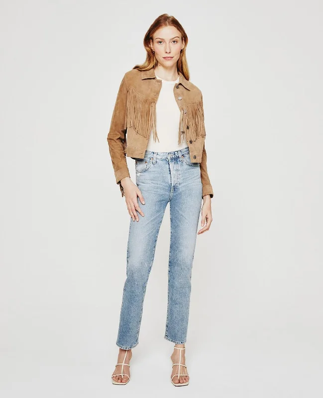 Denim Top with a Metallic Accent for a Shiny LookAG Jeans Alexxis Straight - 23 Years Facade Denim Top with a Metallic Accent for a Shiny LookAG Jeans Alexxis Straight - 23 Years Facade