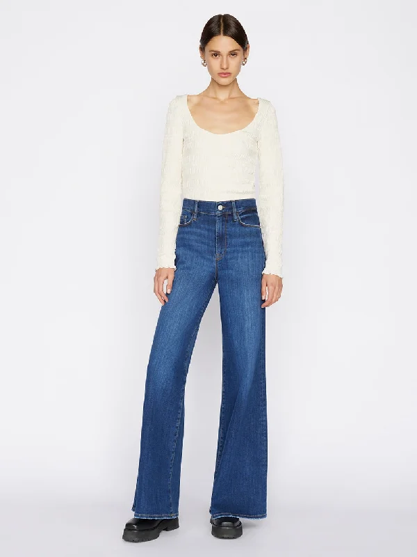 Long - Sleeve Denim Top for Cold Weather LayeringFrame Le Palazzo - Orlena