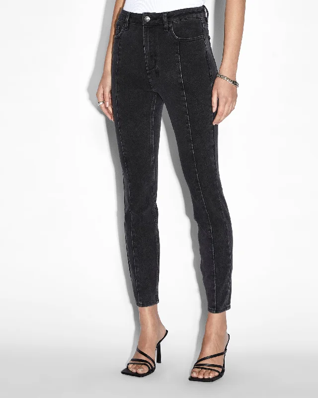 Denim Top for a Music Festival with a Rock - n - Roll VibeHI N WASTED ONYX ZIP