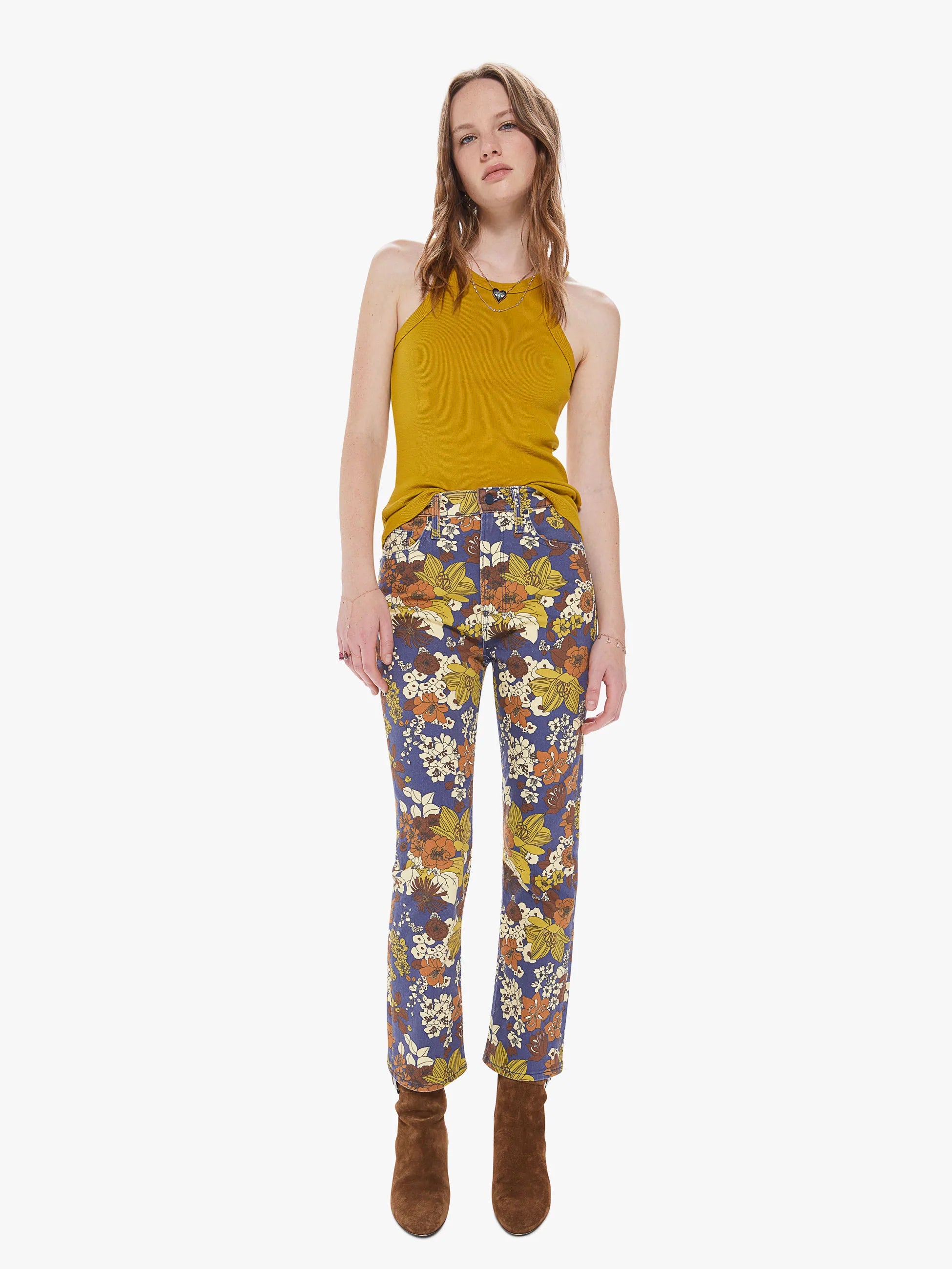 Plus - Size Denim Top for a Comfortable and Stylish FitHigh Waisted Rider Ankle Jean - Buncha Blooms Plus - Size Denim Top for a Comfortable and Stylish FitHigh Waisted Rider Ankle Jean - Buncha Blooms