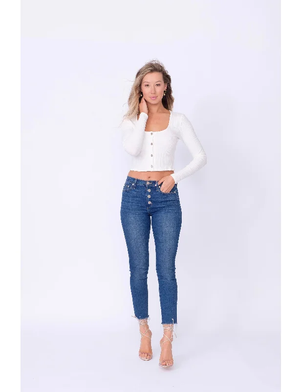 Denim Top for a Beachside Picnic with a Laid - Back StyleThe Kate