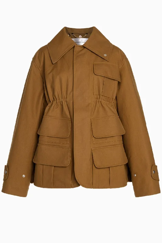 Button - Down Denim Top with a Classic DesignVictoria Beckham Patch Pocket Utility Jacket - Toffee Button - Down Denim Top with a Classic DesignVictoria Beckham Patch Pocket Utility Jacket - Toffee