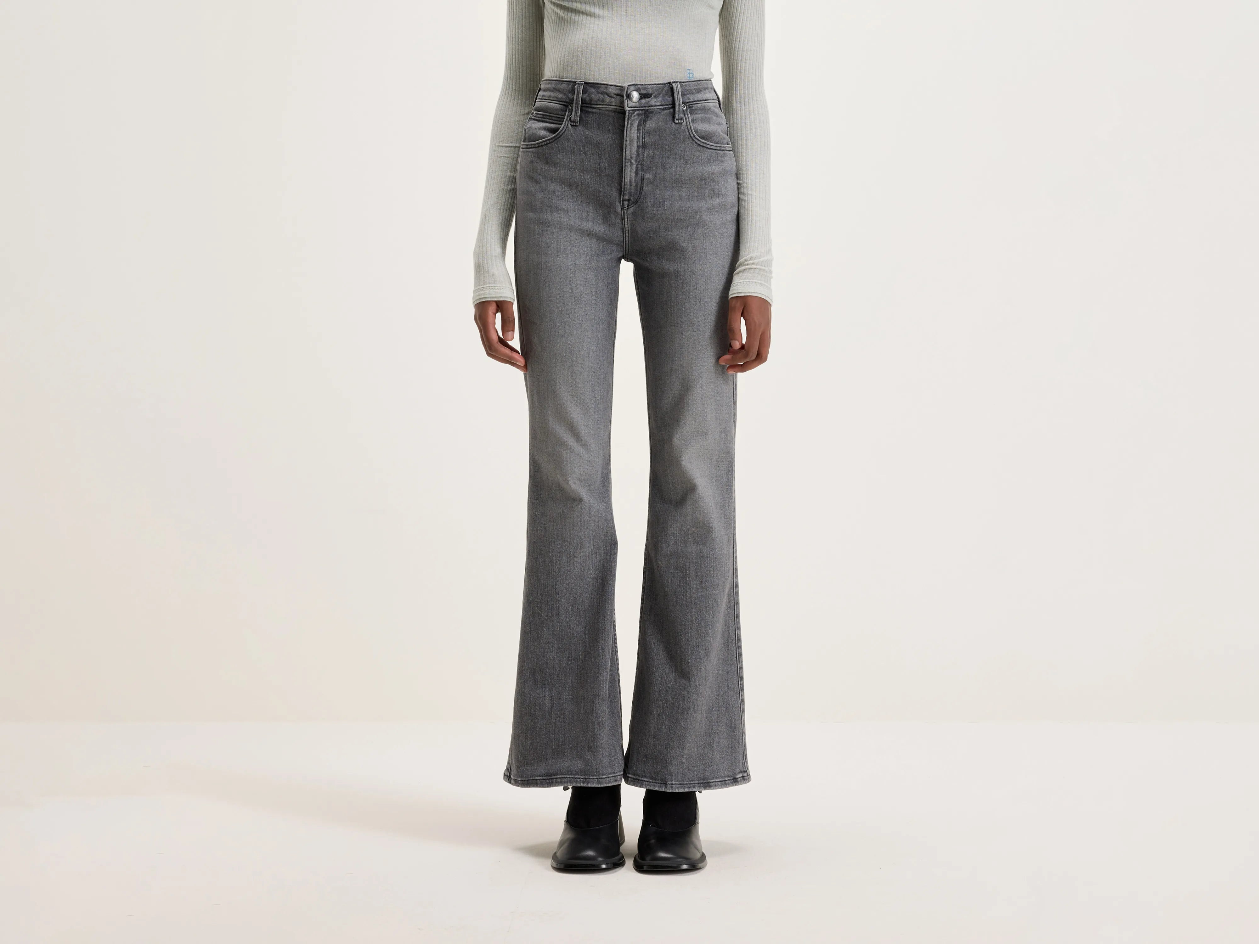 Denim Top with a Floral Print for a Feminine TouchBreese Jeans (242 / W / GREY)