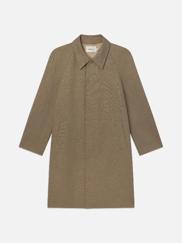 Ripped Denim Top for a Rebellious Fashion StatementWool Trench Coat -- Light Brown