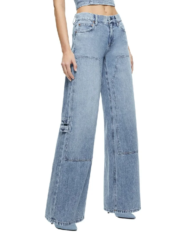 Women's ruffled hem dress pants Cargo women jeans with multiple pockets for added functionality alice + olivia Trish Low-Rise Carpenter Jean Women's ruffled hem dress pants Cargo women jeans with multiple pockets for added functionality alice + olivia Trish Low-Rise Carpenter Jean