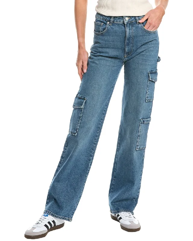 Women's sequined party pants Mom jeans for a nostalgic and casual look ba&sh Blue Straight Cargo Jean Women's sequined party pants Mom jeans for a nostalgic and casual look ba&sh Blue Straight Cargo Jean