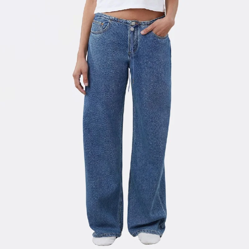 Women's pants for running Wide - leg women jeans for a modern and relaxed vibe Cool (Classic Blue) Women's pants for running Wide - leg women jeans for a modern and relaxed vibe Cool (Classic Blue)