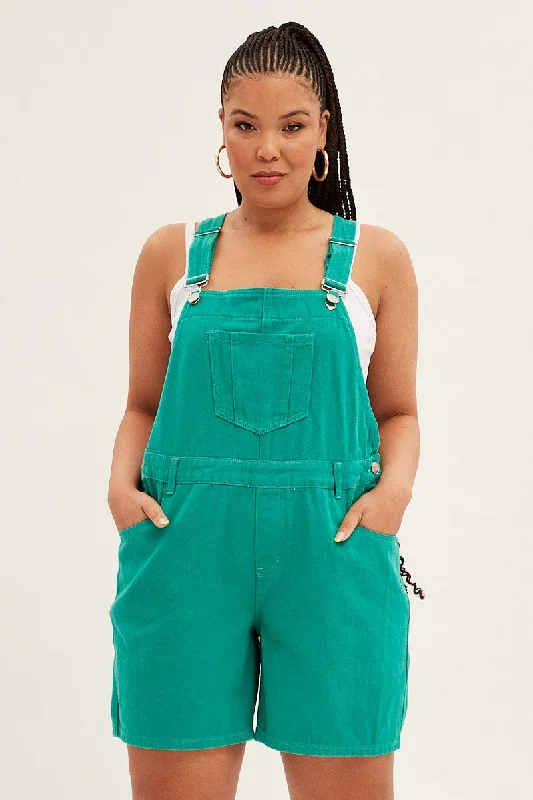 Women's summer - weight linen pants High - waisted women jeans for a flattering silhouette Green Denim Overall Women's summer - weight linen pants High - waisted women jeans for a flattering silhouette Green Denim Overall