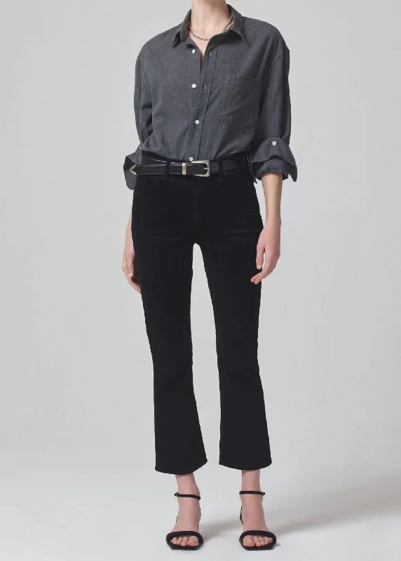 Women's pants for cycling Jeggings women jeans combining the comfort of leggings and style of jeans Isola Cropped Corduroy Jean In Black Women's pants for cycling Jeggings women jeans combining the comfort of leggings and style of jeans Isola Cropped Corduroy Jean In Black
