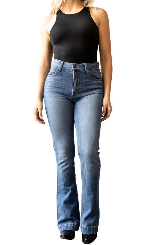 Women's pants for business trips Bootcut women jeans to complement various shoe styles Jennifer Jeans In Mid Wash Women's pants for business trips Bootcut women jeans to complement various shoe styles Jennifer Jeans In Mid Wash