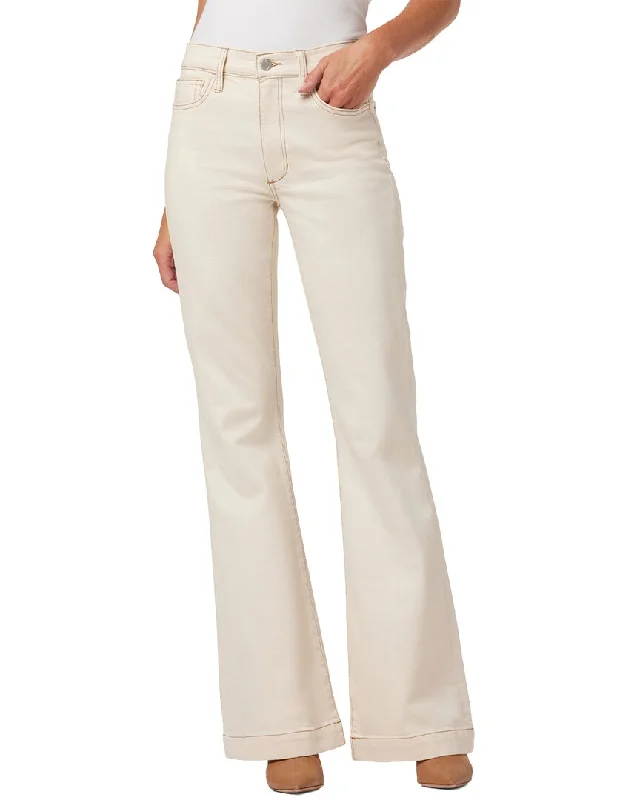 Women's luxury leather pants Stretch women jeans for enhanced mobility and comfort JOE’S Jeans High-Rise Ecru Flare Jean Women's luxury leather pants Stretch women jeans for enhanced mobility and comfort JOE’S Jeans High-Rise Ecru Flare Jean
