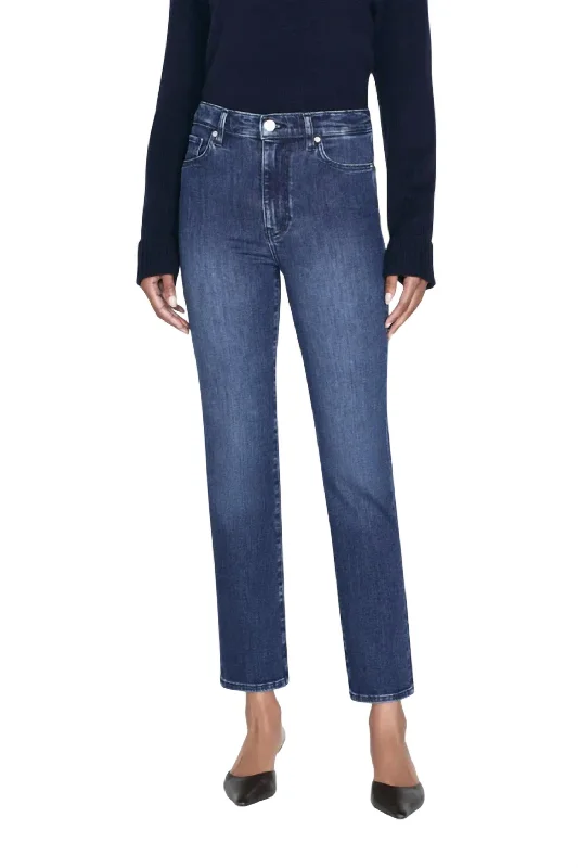 Women's lace - trimmed evening pants Light - wash women jeans for a fresh and summery appearance Le Sleek Straight Jean In Thunderstorm Women's lace - trimmed evening pants Light - wash women jeans for a fresh and summery appearance Le Sleek Straight Jean In Thunderstorm