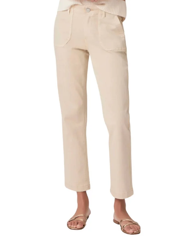 Women's embroidered ethnic pants Ripped women jeans for a rebellious and fashion - forward style Mayslie Straight Ankle Jeans In Vintage Warm Sand Women's embroidered ethnic pants Ripped women jeans for a rebellious and fashion - forward style Mayslie Straight Ankle Jeans In Vintage Warm Sand